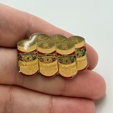 Budweiser Six Pack Beer Cans Red Label Lapel Pin Anheuser Busch Advertising picture