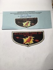 ZIT-KALA-SHA LODGE 123 F-1 FIST FLAP ROM DAVE THOMAS FF COLLECTION W/CERTIFICATE picture