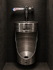 Unique urinals made from 1/6 beer Keg picture