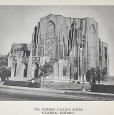 1952 Hotel Schenley Restaurant Menu Stephen Collins Foster Memorial Pittsburgh picture