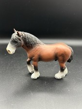 Schleich Clydesdale Stallion Brown White Black Horse Figure Draft Horse 2000 picture
