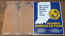 VTG Hoosier Indiana Homestead 100 Year Family Farm Metal Sign 24x20 Agriculture picture
