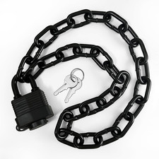 Safety Fence Chain Lock,Outdoor Waterproof Padlock with Chain,Heavy-Duty Weathpr picture