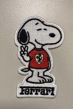 Ferrari Snoopy Peace Sign Embroidered Patch 3.5