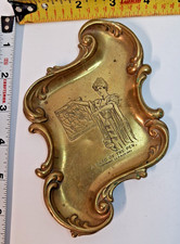 Old Signed Antique 1903 Pen Rest Dish /A Deed of the Pen Louisiana Purchase picture