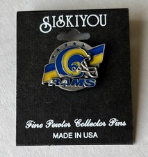 LOS ANGELES RAMS - Fine Pewter Siskiyou NFL Football Lapel Pin Tac NEW With Tags picture