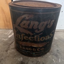 Vintage Lang’s Confections Portland Oregon Tin picture