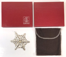 1983 GORHAM STERLING SILVER SNOWFLAKE ORNAMENT GOLD ACCENT 14th ED BOX 18g picture