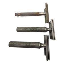 Lot Of 3 Vintage Gillette 3 Piece Safety Razors picture