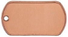 SUPPLY DEPOT MILSPEC G.I. Dog Tag, Copper. Made in South Korea. Box of 100 tags picture