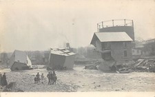 H61/ Akron Ohio RPPC Postcard c1913 Flood Disaster Water Tank Homes 165 picture