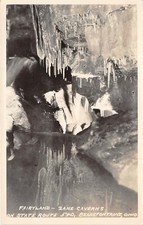 Bellefontaine Ohio 1930s RPPC Real Photo Postcard Fairyland Zane's Caverns picture