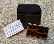 Artisan Davin & Kesler Unique Inlaid Wood And Brass Card Case,  picture