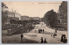 Bordeaux Jardin Public Terrace Postcard 1915 France picture