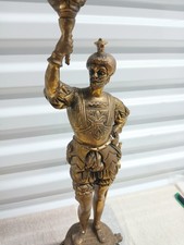 Antique Brass Conquistador Soldier Lamp 19