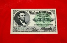 1893 Columbian Exposition Ticket With Image Of Abraham Lincoln -  picture