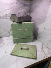 Vintage 50s DR PEPPER PICNIC  COOLER ICE CHEST ORIGINAL. GREEN WITH TRAY picture