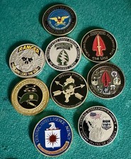 TODAY ONLY SALE US Army Special Operations Command and CIA DOD Challenge coins picture