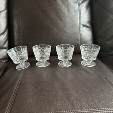 4 MID CENTURY ANCHOR HOCKING WEXFORD GLASS FOOTED SUNDAE SHERBERT DESSERT DISHES picture