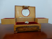 Vintage Swiss Reuge Dancing Ballerina Musical Jewelry Box Automaton (See Video) picture