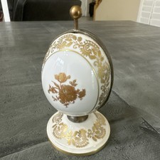 Vintage Goumot-Labesse Limoges Porcelain Hinged Egg Perfume Casket No Bottles picture