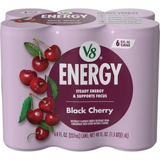 V8 Energy Black Cherry Energy Drink, 8 fl oz Can (6 Pack picture