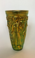 Vintage ZSOLNAY EOSIN Porcelain Goblet Cup Vase, Grape Harvesters, Mint picture