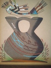 Ronald Watchman Navajo Sand Art picture