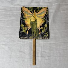 Rare Vintage Putnam Dyes Advertising Fan Art Nouveau Fairies Moth Display picture