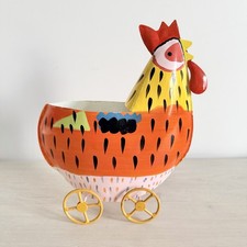 Pfaltzgraff Secrets of Pistoulet  Metal Chicken Basket on Wheels picture