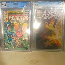 Marvel Comics CGC Graded Comic Book Lot 2ct Invaders CGC 9.4 + CGC 9.8 Variant picture