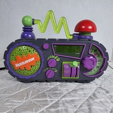 Vintage Nickelodeon 1995 Time Blaster Rise & Slime AlarmClock Radio Tested Works picture