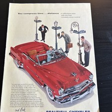 Car Newspaper Print Ad Chrysler Vintage 1954 Saturday Evening Post picture