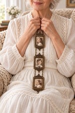 Vintage Victorian Style Triple Hanging Miniature Portrait Frame picture