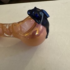 Dolphin Glass Pipe Bowl Handblown  New picture
