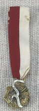 National Society New England Women Membership Medal Pin & Ribbon Gold Filled picture