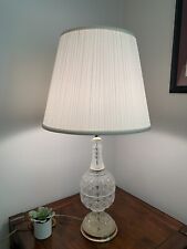 Vintage Violetta Lead Crystal Glass Table Lamp GORGEOUS Made In Poland picture