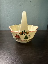 Vintage Jamestown The Joy Of Christmas Basket/candy Dish picture