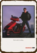 1985 LOU REED & HONDA Elite Scooter WTC Vintg-Look DECORATIVE REPLICA METAL SIGN picture