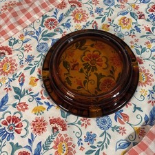 Vintage Amber Glass Ashtray picture