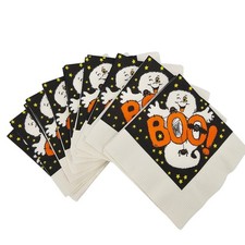 Vintage 1980s Halloween Boo Ghost Paper Napkins Spooky Paper Art Lot of 30 units picture