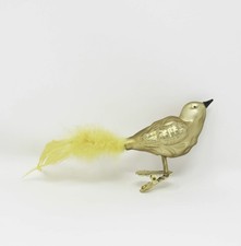 Vintage Hand Blown Glass Clip On Bird Christmas Ornament Feather Tail ~ 3