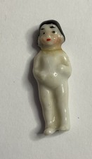 Antique Frozen Charlotte Doll Bisque Ceramic Tiny Doll 1-3/8