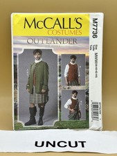 McCall's Pattern 7736 Costumes OUTLANDER Men jacket Vest Kilt Sz 38-44 UN FF picture