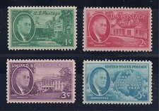 PRESIDENT FRANKLIN D ROOSEVELT FDR - 1945 SET OF 4 U.S. STAMPS - MINT CONDITION picture
