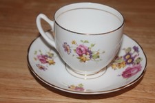 Vintage Duchess Fine Bone China Floral Teacup & Saucer Set - Made In England picture