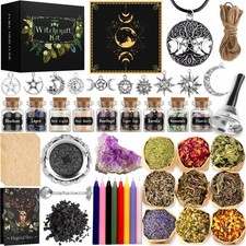 56PCS Beginner Witchcraft Supplies Kit for Spells Altar Ritual Tools picture