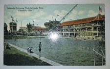 1910 Indianola Park Swimming Pool Columbus Ohio Lithograph Postcard OH  picture