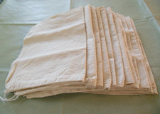 Lot of Twelve Vintage Primitive Unbranded Cotton Muslin Feed/Seed/Flour Bags picture