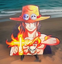 One Piece Portgas D. Ace 3D Lenticular Anime Motion Car Laptop Sticker Decal  picture